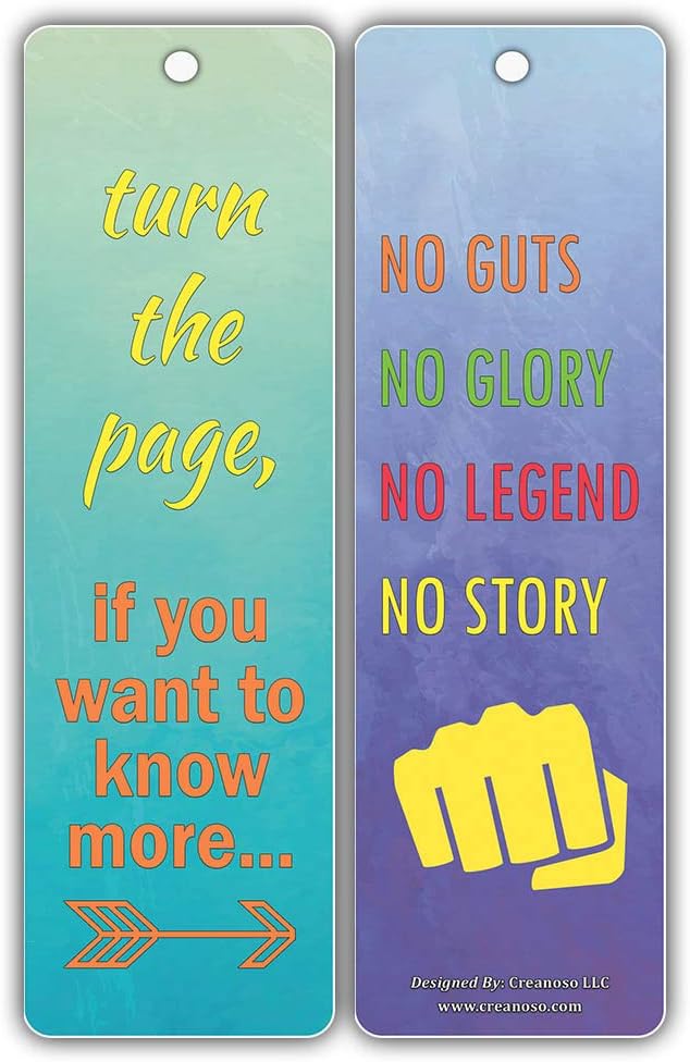 Creanoso Positive Vibe Quotes Inspirational Sayings Bookmark Cards (30-Pack), Premium Gifts Bookmarks for Bookworm - Image 4
