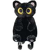 Osmanthus bloom Plush Backpack,Cat Bag,Animal Backpack,Cute Cartoon backpack,Plush Bag (A-Black Cat)