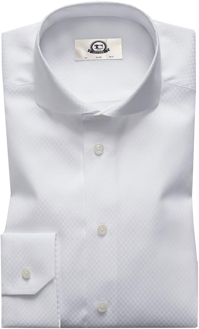 mens white cutaway collar shirt