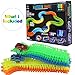 EFOSHM Twister Tracks Mega Set with 2 LED Race Car and 240 pieces Flexible, Bendable track, Magic tracks Glow in the Dark Race 11ft