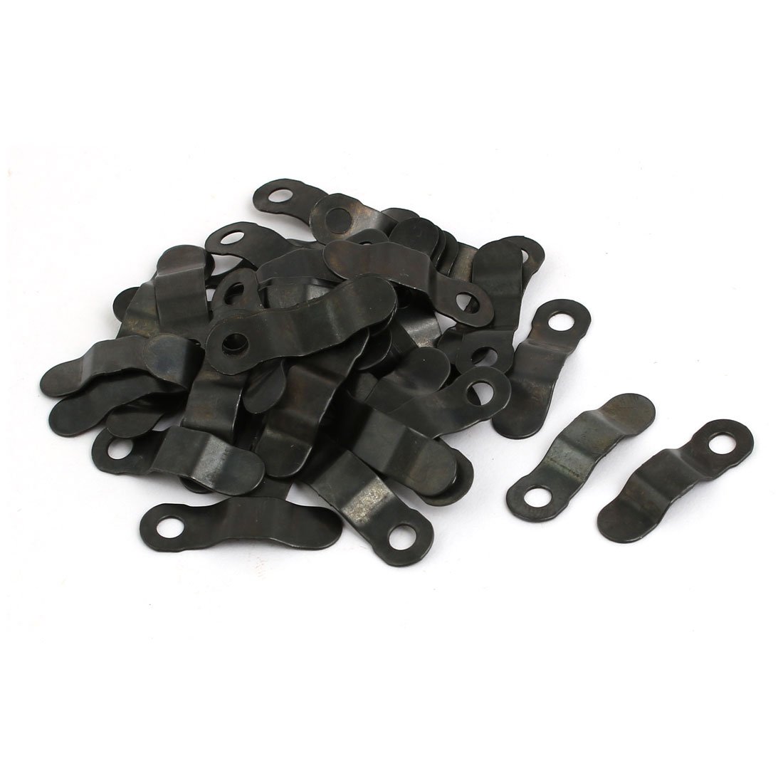 Sourcingmap Frame Turn Button, 1" Bow Shape Metal with Screws for Hanging Pictures, Photos, Drawings and Posters, Black, 50 Pcs