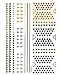 10 Sheets Premium Metallic Tattoos 100 Shimmer Designs Body Temporary Flash Metallic Fake Jewelry Tattoos Necklaces Bracelets Feathers Wrist Bands Infinity Love Turquoise Sticker. (Black)