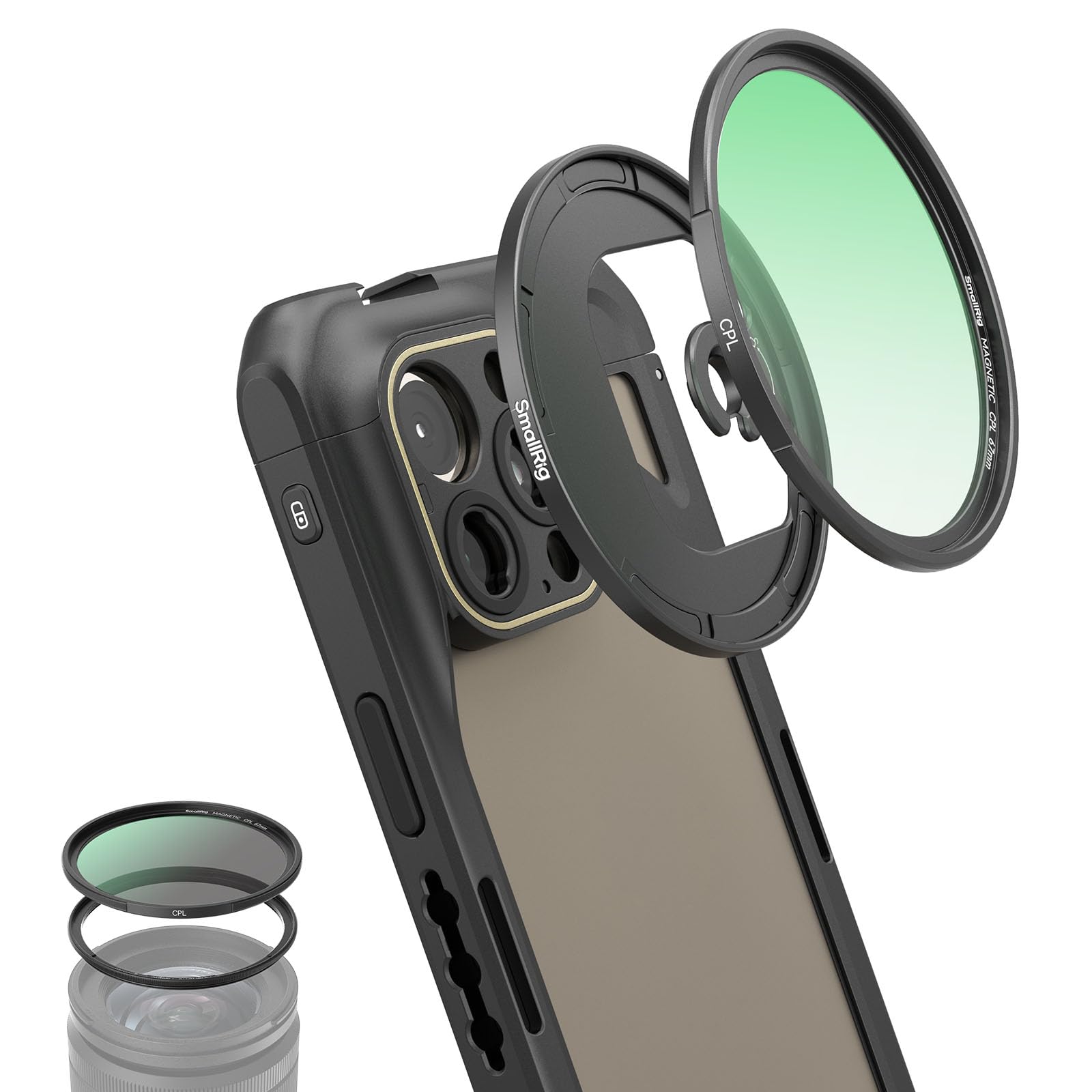 SMALLRIG 67mm Magnetic Circular Polarizer Filter Kit - Includes Filter Ring, M-mount Adapter, Waterproof, Scratch Resistant