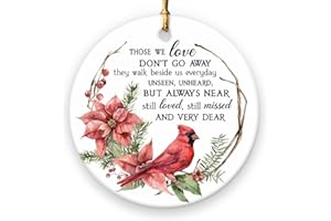 OH CANVAS in Loving Memory Gifts, Grieft Gifts, Cardinal Gifts Christmas Memorial Ornament, Bereavement Sympathy Condolence Gift, Sympathy Gift for Loss of Loved Ones Ornament Ceramic
