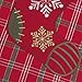 Phantoscope Decorative Christmas Throw Pillow Cover with Grid Background (Gift)