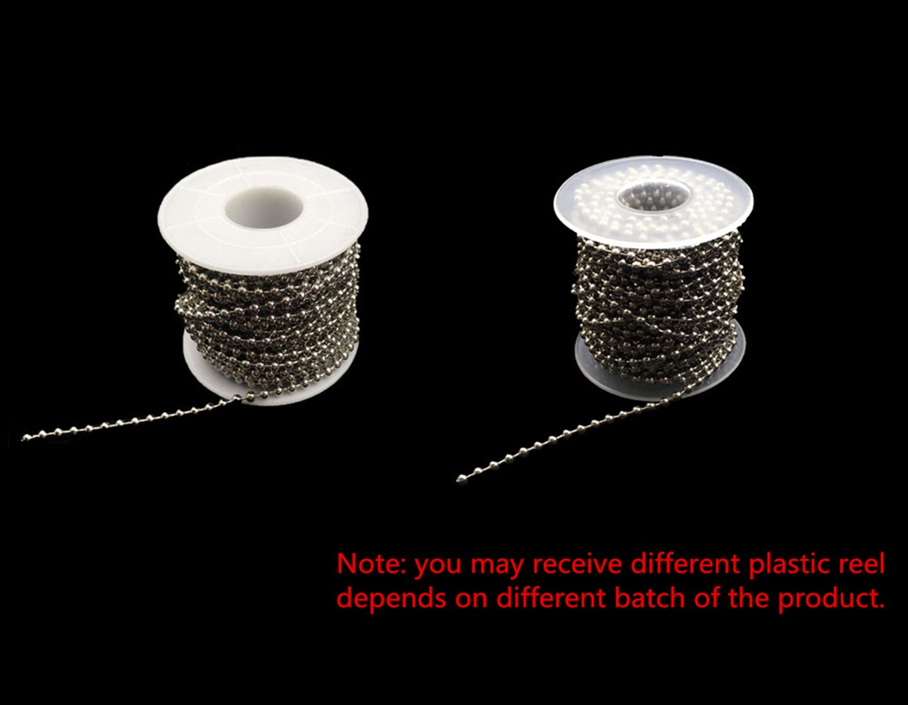 Hyamass 10 Yards 3mm Diameter Stainless Steel Beaded Pull Chain