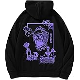 COZYEASE Men's Y2K Graphic Hoodie Drawstring Vintage Sweatshirt Long Sleeve Letter Streetwear with Pocket