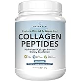 AMANDEAN Collagen Peptides Powder 1kg. Grass-Fed, Enzymatically Hydrolyzed, Type 1 & 3. Agglomerated, Easy to Mix, Unflavored