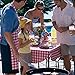 Pudgy Pedro's Red and White Vinyl Table Cloth with Flannel Backing Party Supplies