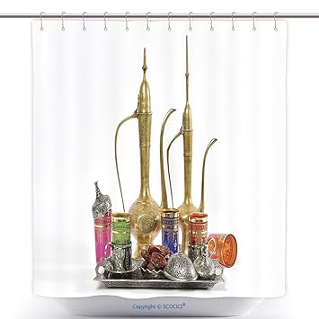 Amazon Com Vanfan Mildew Resistant Shower Curtains Arabic
