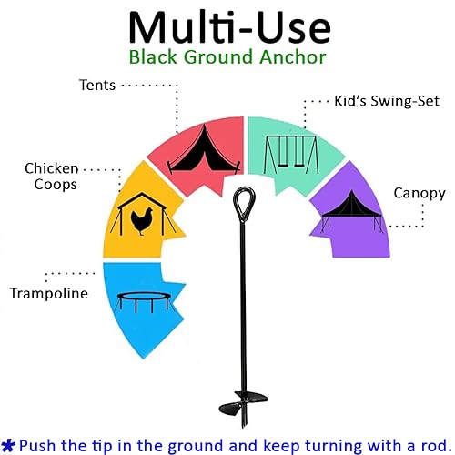 Ground Anchor Heavy Duty (2 Pack), 40 Inches in Length and MM
