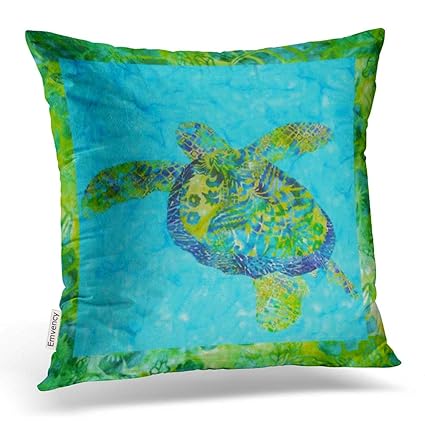 Amazon Com Emvency Throw Pillow Covers Batik Honu Sea Turtle