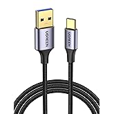 UGREEN USB to USB C Cable USB 3.0 5Gbps Data Transfer Type C Cable Fast Charging Nylon Braided Cord Compatible with Android A