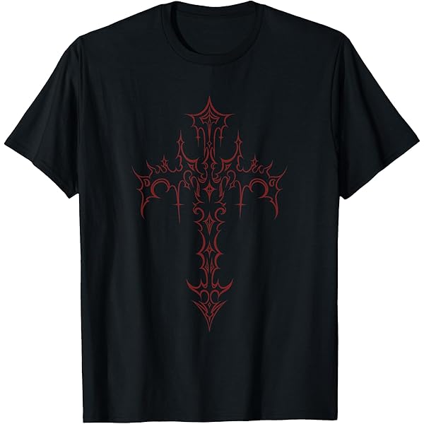 VIP【関税送料無料】希少 Amish T-shirt with Gothic logo Amazon.com: Goth Aesthetic Gothic Cross T-Shirt : Clothing