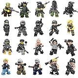 Minifigures Set of 48+16 Include Building Bricks Mini People and Accessories for Party Favors, Gifts, Just to Build for Fun