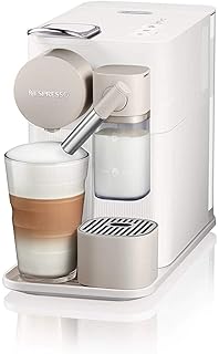 Nespresso De'Longhi Lattissima One EN500W - Cafetera monodosis de cápsulas Nespresso con depósito de leche compacto, 19 bares, apagado automático color blanco