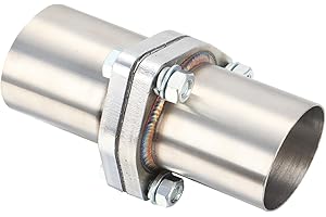 LCGP Exhaust Flange Repair Piping Kit 2.25" ID with Gasket and 3 Bolts for Quick Fix Repair,304 Universal Stainless Steel Exhaust Flange Pipe