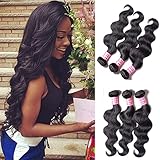 #1 Best Seller BODY WAVE Brazilian 3 Bundle Pack GREAT DEAL with 50% OFF LACE CLOSURE Wavy Virgin Hair Weave Extensions 100 Human Hair GUARANTEED or MONEY BACK Sew-in or Convert to Clip-in 100g each (6 Color Options, 8