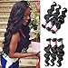 #1 Best Seller BODY WAVE Brazilian 3 Bundle Pack GREAT DEAL with 50% OFF LACE CLOSURE Wavy Virgin Hair Weave Extensions 100 Human Hair GUARANTEED or MONEY BACK Sew-in or Convert to Clip-in 100g each (6 Color Options, 8