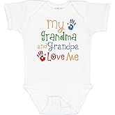 inktastic My Grandma and Grandpa Love Me Baby Bodysuit