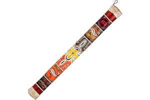SONIC ENERGY 24" Bamboo Rainstick Musical Instrument for White Noise, Hand Painted — Sound Therapy Nature Effect