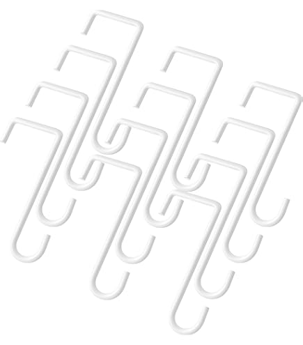 Zimjoy 8 Ganchos Para Valla Sin Tornillos 🪴 Soportes De Acero Para Macetas, Luces Y Comederos De Pájaros (Negro)