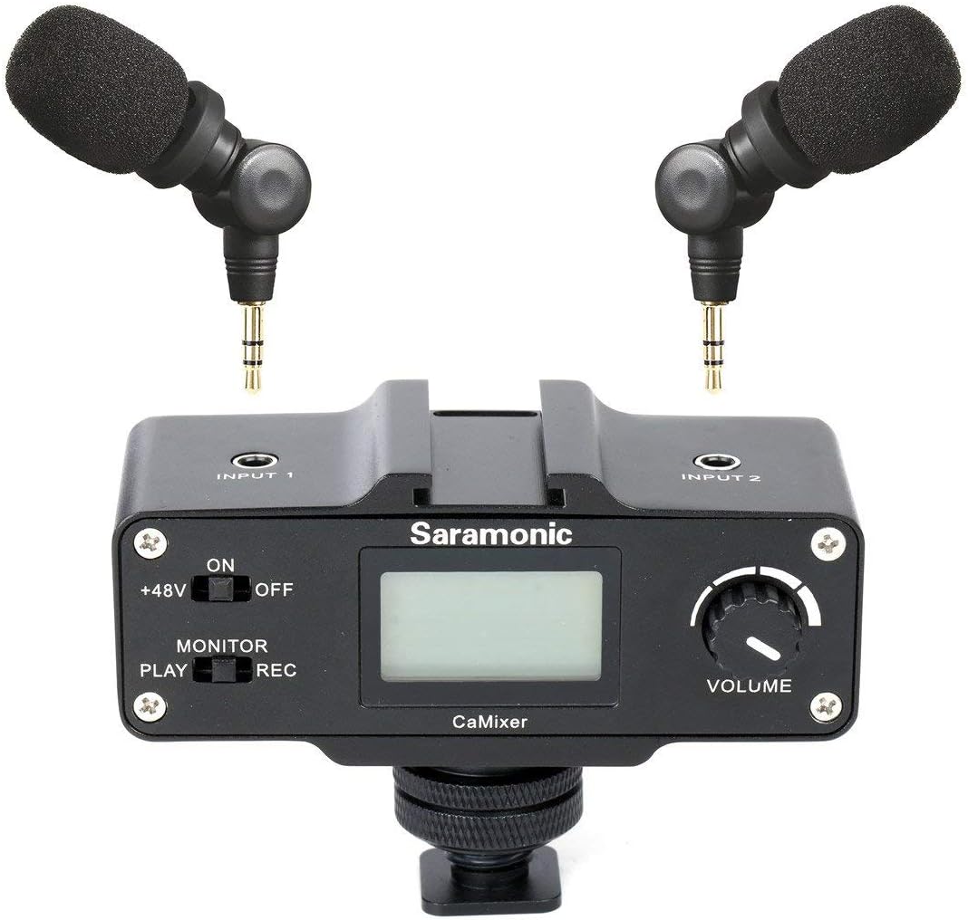 mezclador digital y entrada XLR/MiniXLR con preamplificador Phantom