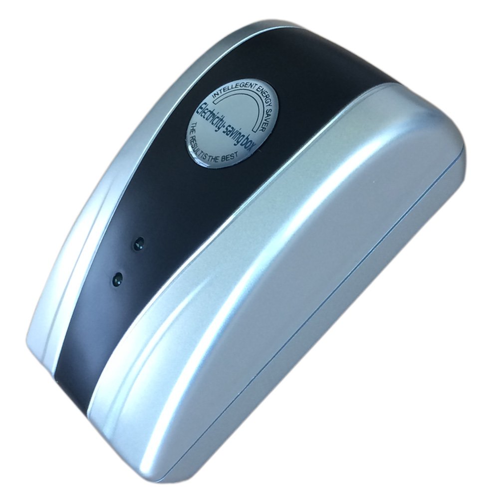 Silver Black Color Mouse Shaped Electricity Saving Box Inductive Power Factor Enhancer Energy Saving Plug Save Your Current Up to 30%, Home Office Indoor Use