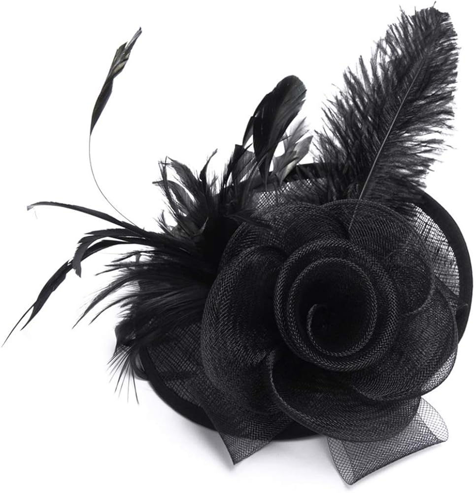 Spring summer Ladies hat Feather hat British style Banquet Ostrich