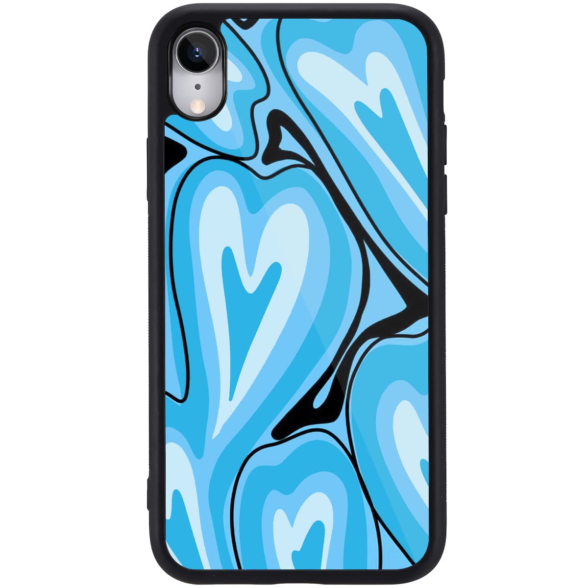 MAYCARI Love Heart-E Printed Cases Compatible with iPhone 7 Plus/8 Plus, Cute Soft TPU Hard Back Shatter-Resistant Shockproof Anti-Fall Protective Girly Painting Art Cover Case for Women Girls — image 1