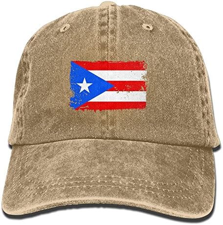 NEW FACUP Patriotic Puerto Rico Flag Unisex Washed Twill Cotton Baseball Cap Vintage Adjustable Hat