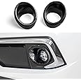 BRMYL Front Fog Bezel Cover Protector Decals for Honda Civic 2016-2021 10th Gen Accessories ABS Carbon Fiber Exterior Stickers, Not Fit for Si