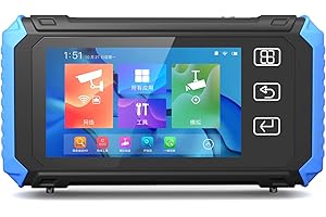 YEERAM 5.5 Inch CCTV Tester-Support up to 6K IP Camera Test- AHD, TVI, CVI & CVBS Analog Camera Test-Laser Rangefinder/RJ45 Cable Pair Tester with PoE/IP Discovery/HDMI Input/Built in WiFi/PTZ…