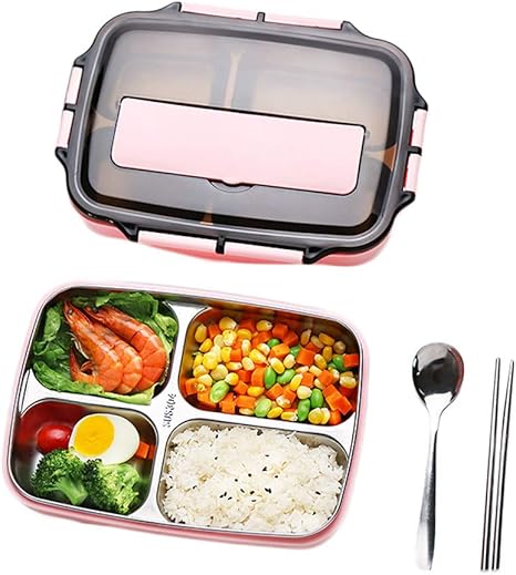 Amazon リングルー 保温ランチボックス 大きいお弁当箱 断熱材 1000ml 軽量 保温弁当箱 漏れ防止 お箸とスプーン付き 大容量 ランチボックス お弁当用 会社 学校 キャンプ ハイキングに適用 プレゼント 便利 ピンク F 弁当箱 オンライン通販