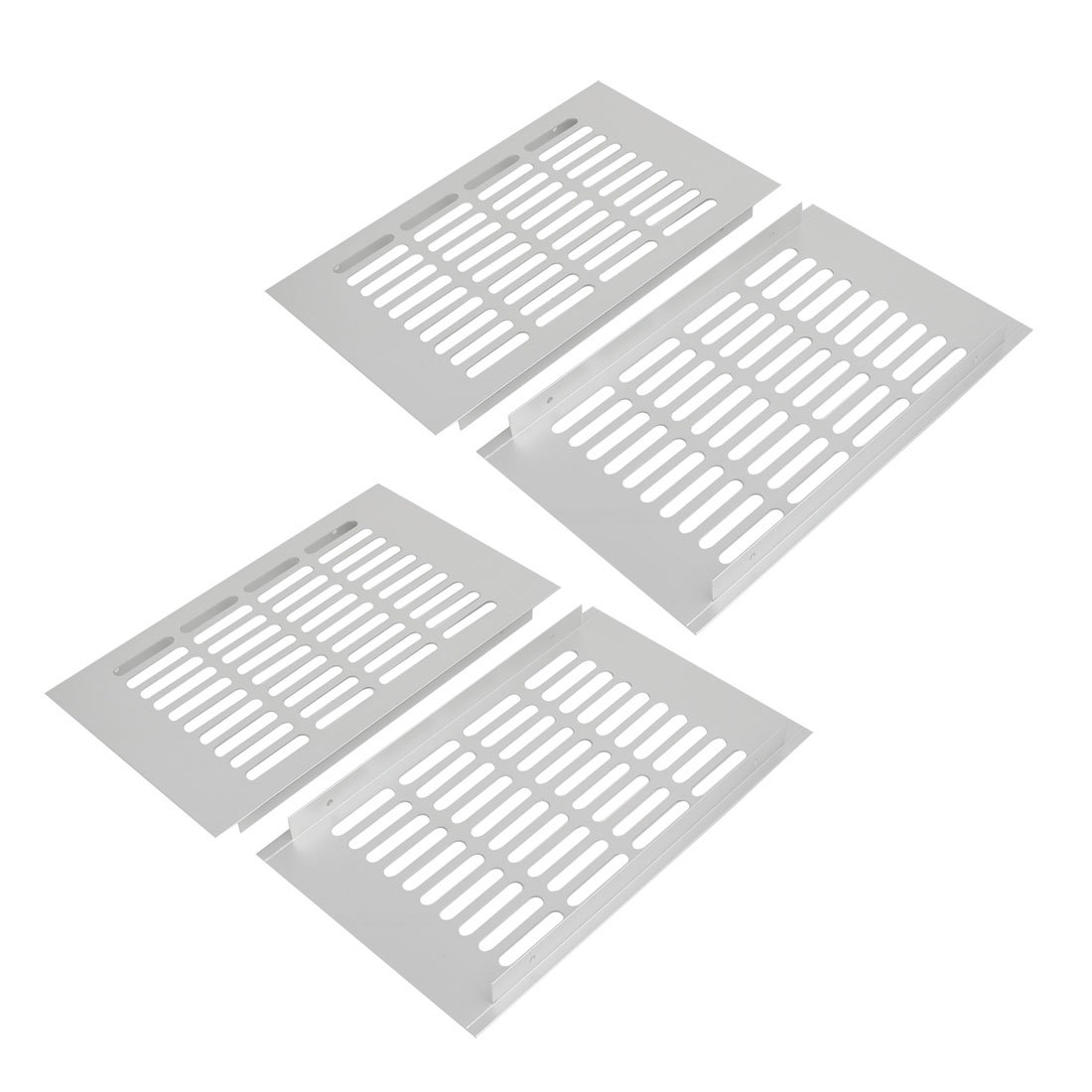 Sourcingmap 150mm x 250mm Aluminum Alloy Wardrobe Cupboard Ventilation Air Vent Grille 4pcs