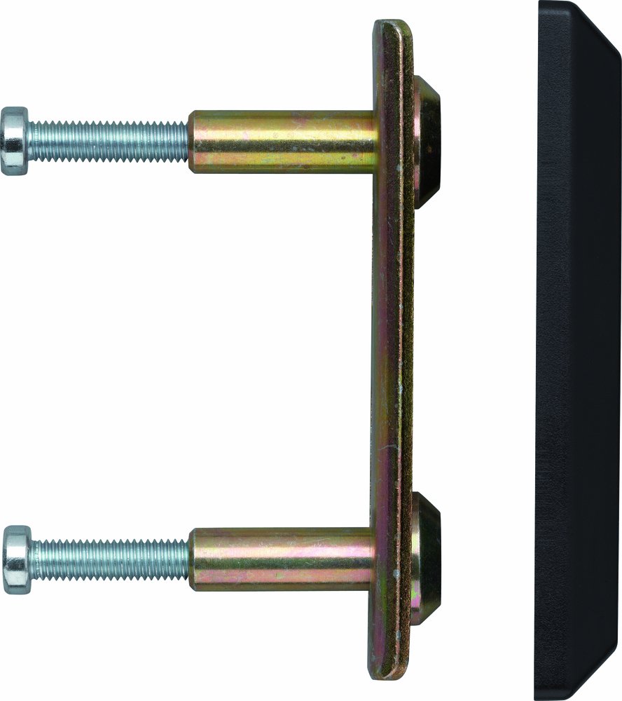 ABUS 107009 PV1820 All-Through Screw Fitting Plate for Reinforced Bolt Locks, Black, Pack of 1