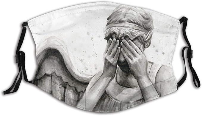 Minalo Face Cover Angel Crying Weeping Angel Painting Watercolor Portrait Don T Blink Balaclava Unisex Reusable Windproof Mouth Bandanas Outdoor Camping Motorcycle Running Neck Gaiter With 2 Filters At Amazon Women S Clothing Store Wonderful statue draw, a beautiful angel. amazon com