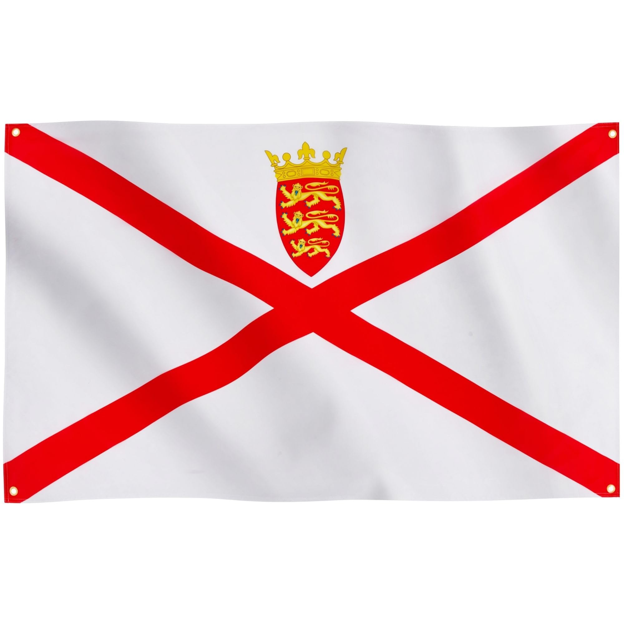 Runesol Jersey Flag, 91x152cm, 3ft x 5ft, 4 Grommets, Eyelet In Every Corner, St Andrew's Cross, Red Ensign, Premium Flags, Inside, Outside, Vivid Colours — image 1