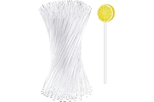 Clear Lollipop Sticks, 100Pcs Reusable Acrylic Rods for Making Lollipops, Cake Pops, Candies - Cake Topper, Cookie Sticks, 5 