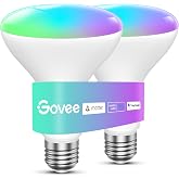 Govee Smart Light Bulbs, 1200 Lumens Dimmable BR30 Bulbs, RGBWW 2 Pack | RGBWW Color Changing Light Bulb, Flood Light Bulbs Work with Alexa, Google Assistant, WiFi &amp; Bluetooth LED Bulbs, Music Sync