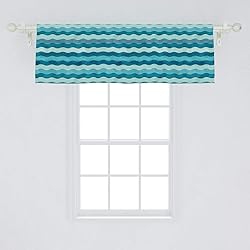 Ambesonne Abstract Window Valance, Ocean Themed