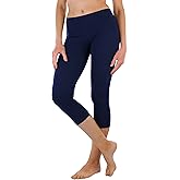 ToBeInStyle Women's Seamless Stretchy Band Yoga Activewear Capri Leggings