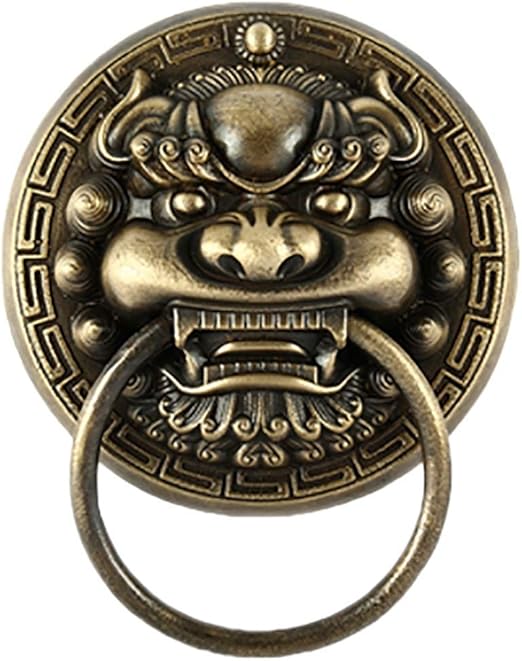 JYKFJ Lions Türklopfer Haustürklopfer - Messing, Außentorklopfer für