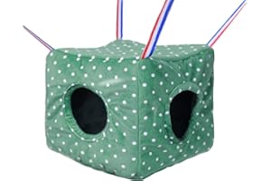 neolun Ferret Cube Hammock Hanging Bed for Ferrets Rats Chinchilla Sugar Gliders or Other Small Animals(Green)