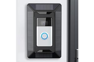 TAGRECOVE Solar Charger for Ring Doorbell, 2-in-1 with Mount Stand, Micro-USB & Type-C Charging Ports, Compatible with Ring Battery Doorbell (2024 Release) & Ring Video Doorbell (2nd Gen - 2020 Release)
