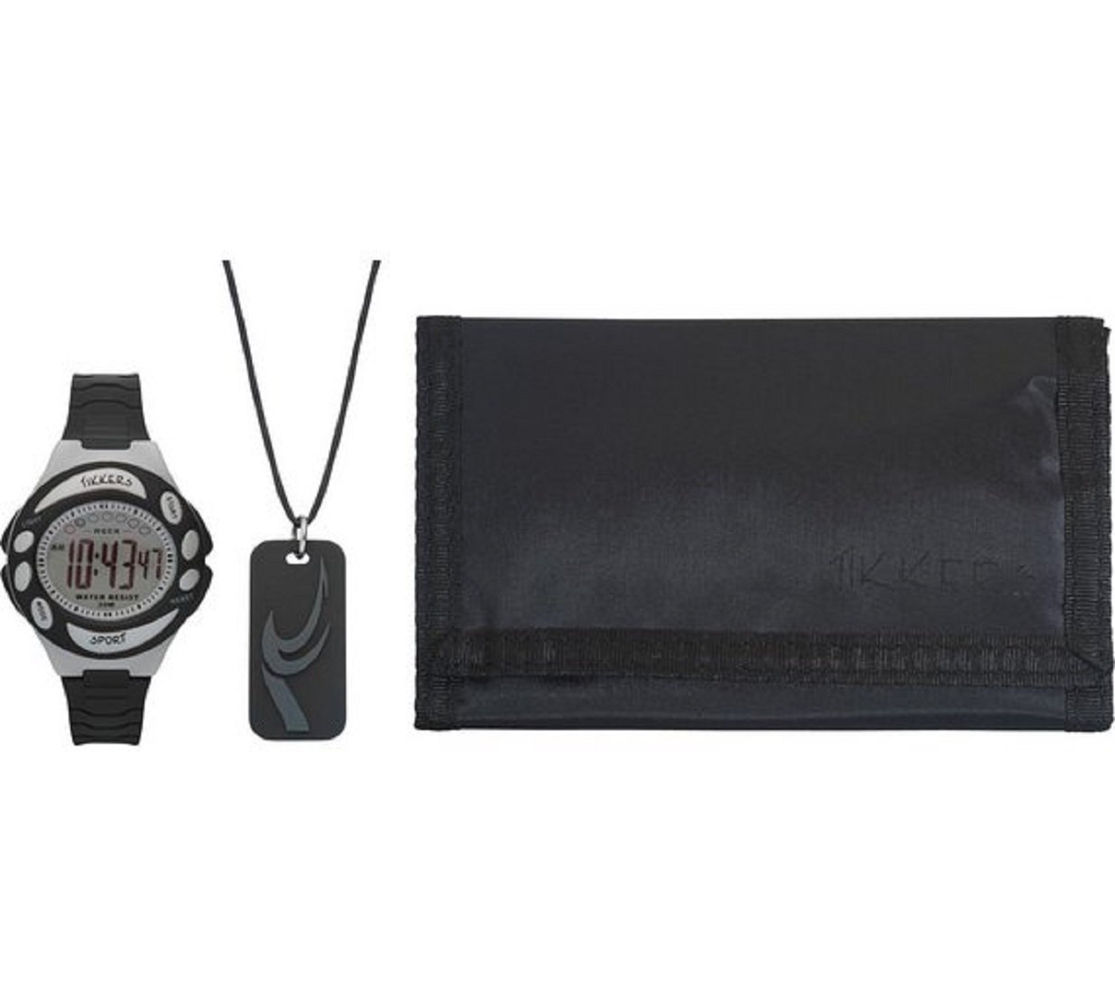 Tikkers Black Digital Watch Set ATK1016