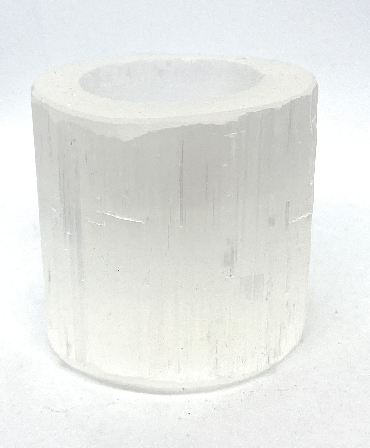 Selenite Tea Light Candle Holder