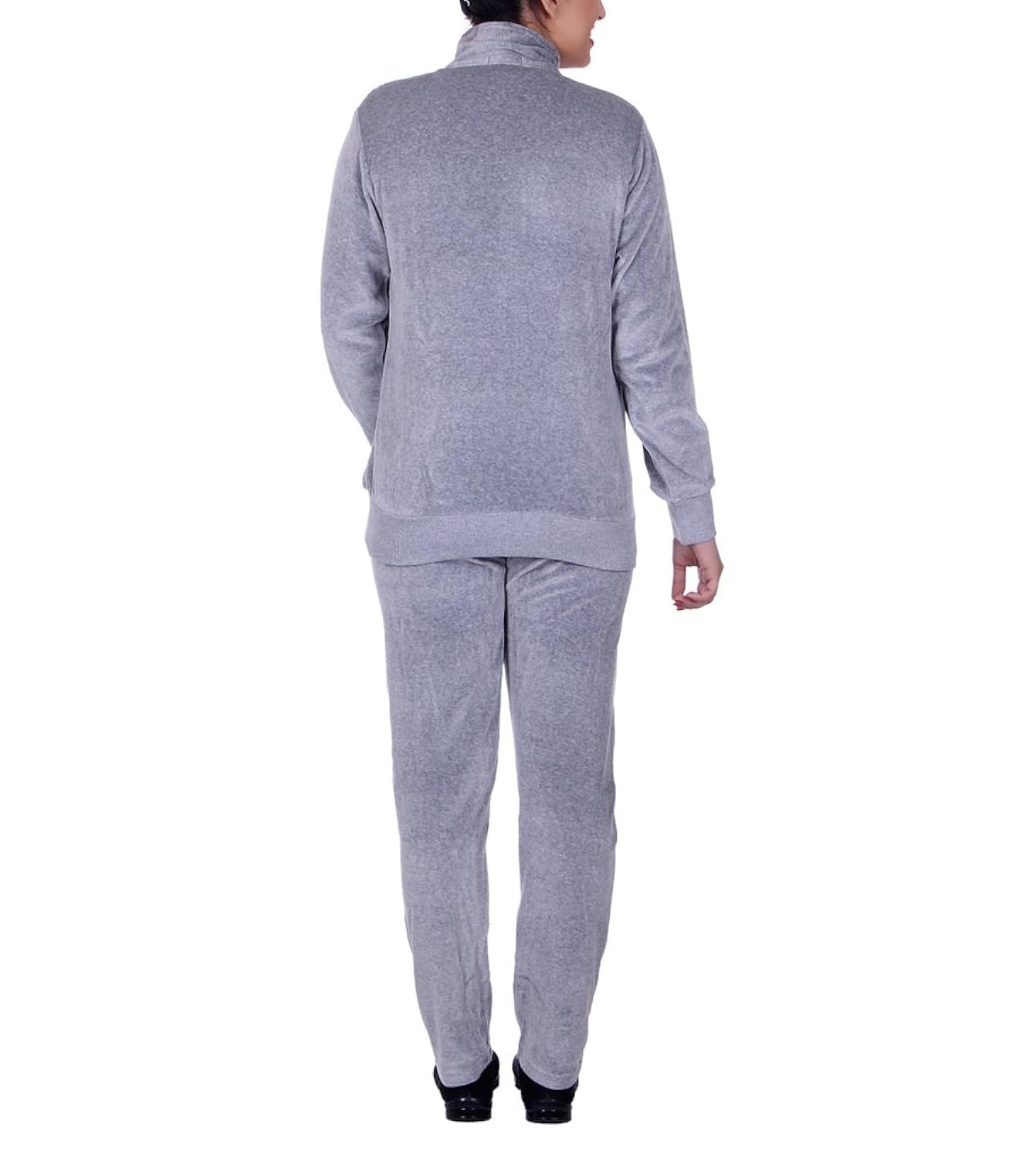 vivid bharti style collar cotton velvet/shearing tracksuit