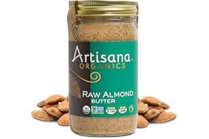 Artisana Organics Raw Almond Butter, 14oz | USDA Organic, No Sugar Added, No Palm Oil, Vegan, Paleo and Keto Friendly, Non GMO