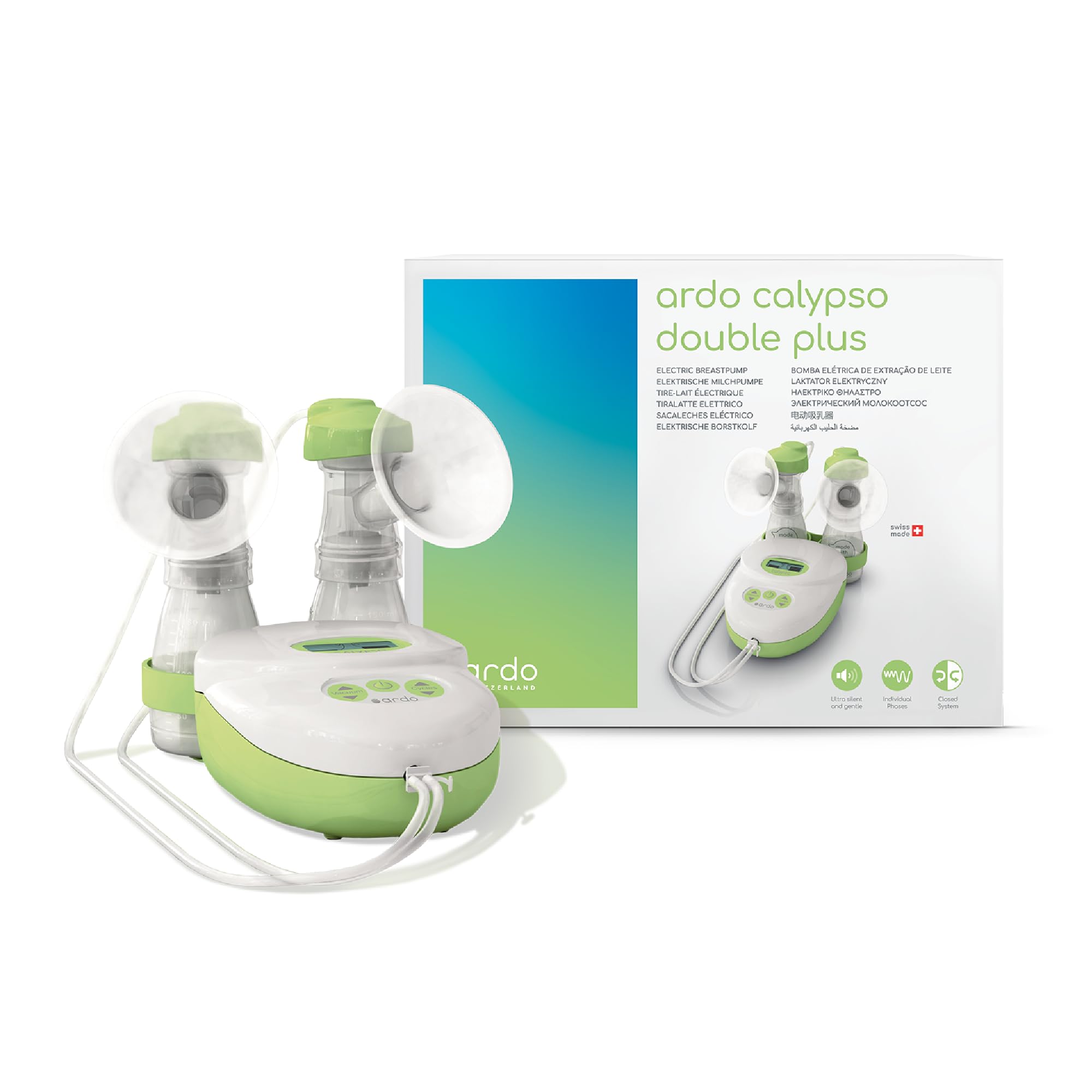 Ardo Calypso Double Plus Electric Breast Pump - Ultra Quiet - Single or Double Pumping - Mumsnet Best - BPA-Free - Swiss Medical Device
